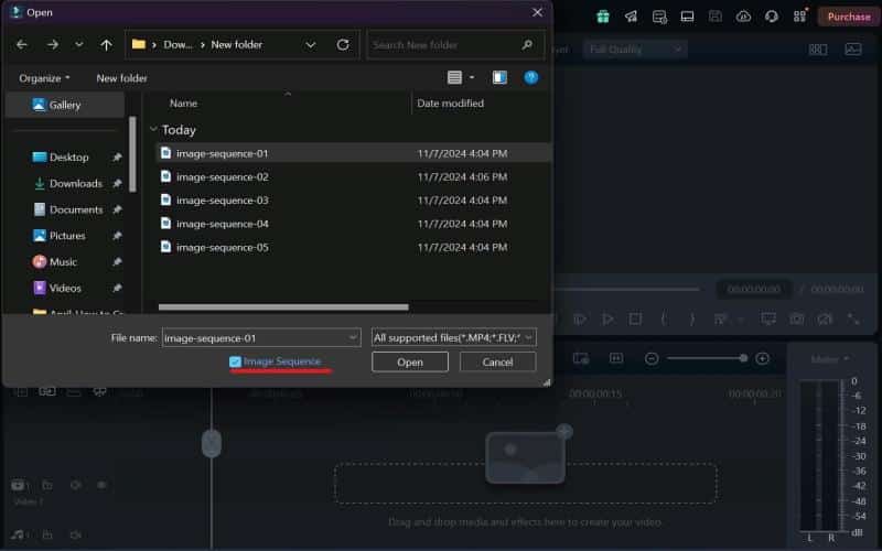 add images to filmora