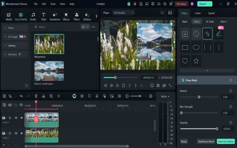 blending two scenes with video masking